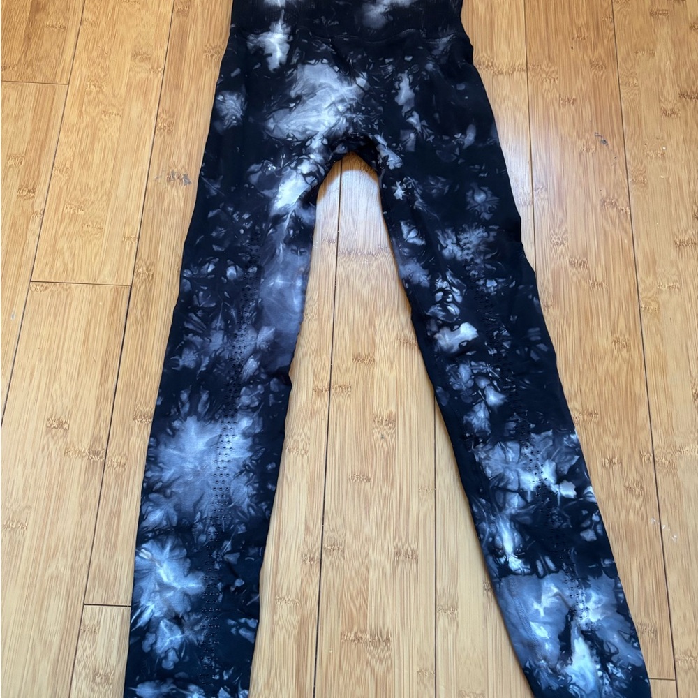 Free People Black and White Tye Dye Leggings